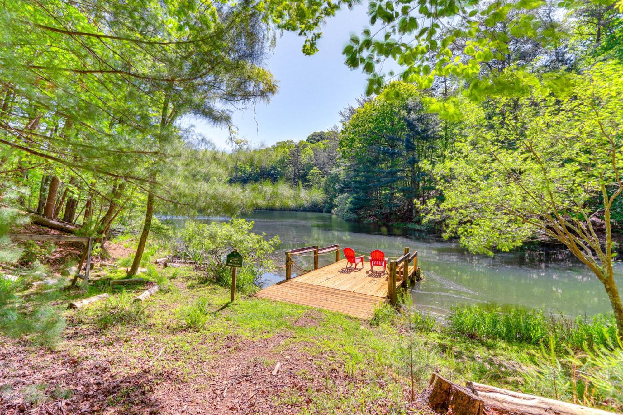 Lakeside Cabin Game Room, Dock, Orchard, Wineries Ellijay Exteriör bild