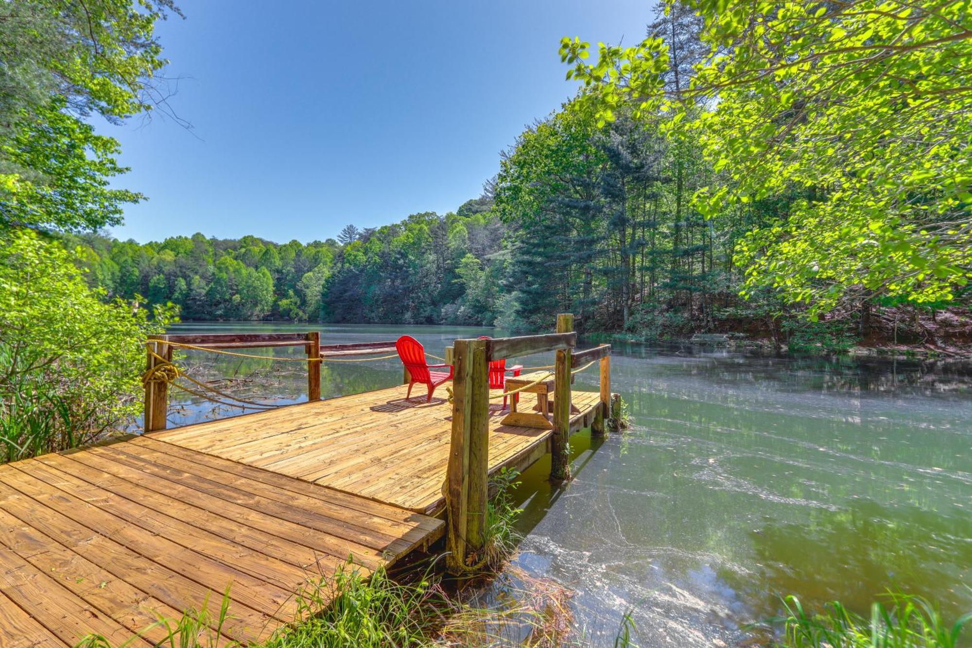 Lakeside Cabin Game Room, Dock, Orchard, Wineries Ellijay Exteriör bild